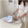 Gradient Color Graffiti Canvas Shoulder Bag