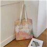 Gradient Color Graffiti Canvas Shoulder Bag