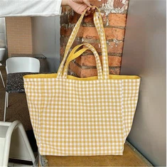 Shoulder Double Sided Large Capacity Canvas Bag